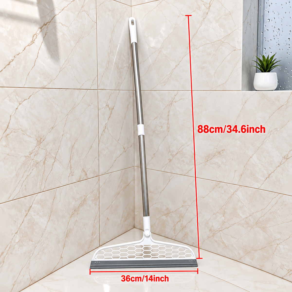 Multifunctional Silicone Floor Squeegee – 180° Rotatable