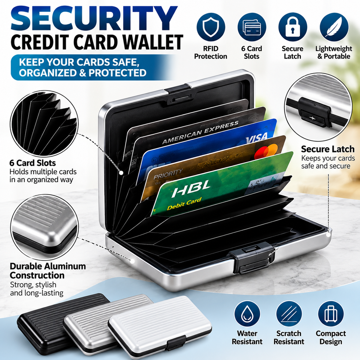 Security Credit Card Wallet 💳