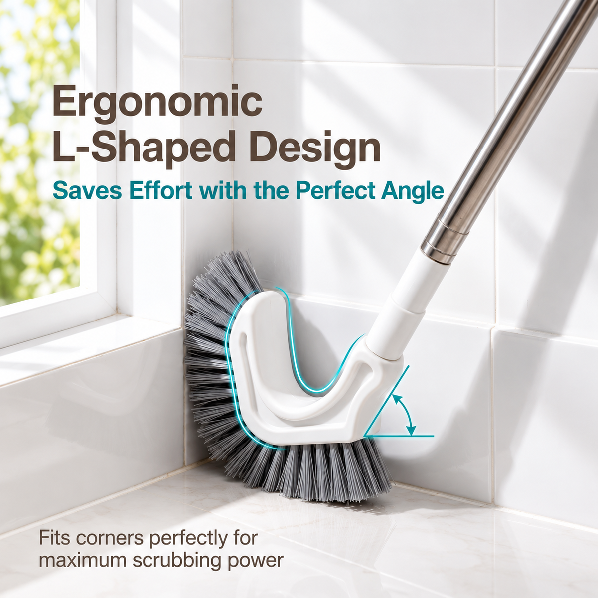 Extendable L-Shaped Crevice Cleaning Brush