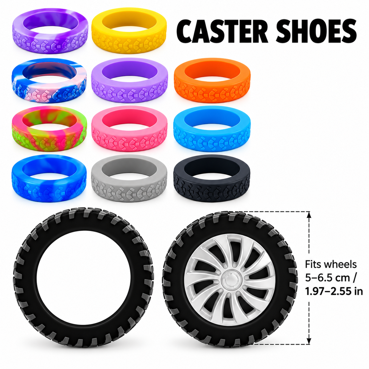 Silicone Suitcase Wheel Covers – Anti-Scratch Travel Protectors