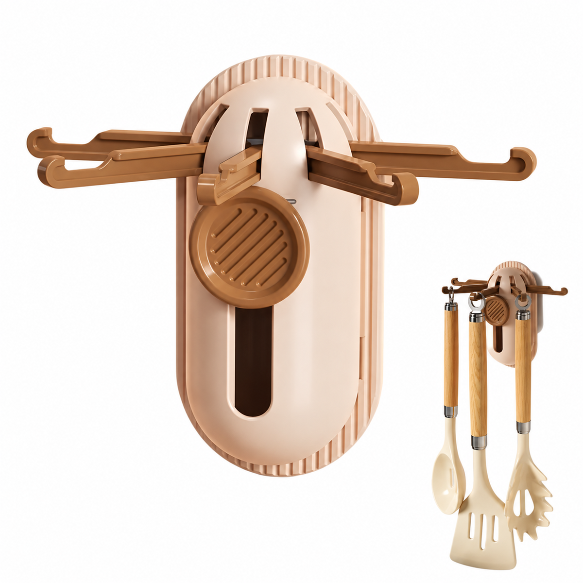 360° Rotating Wall-Mounted Multi-Purpose Hook Organizer
