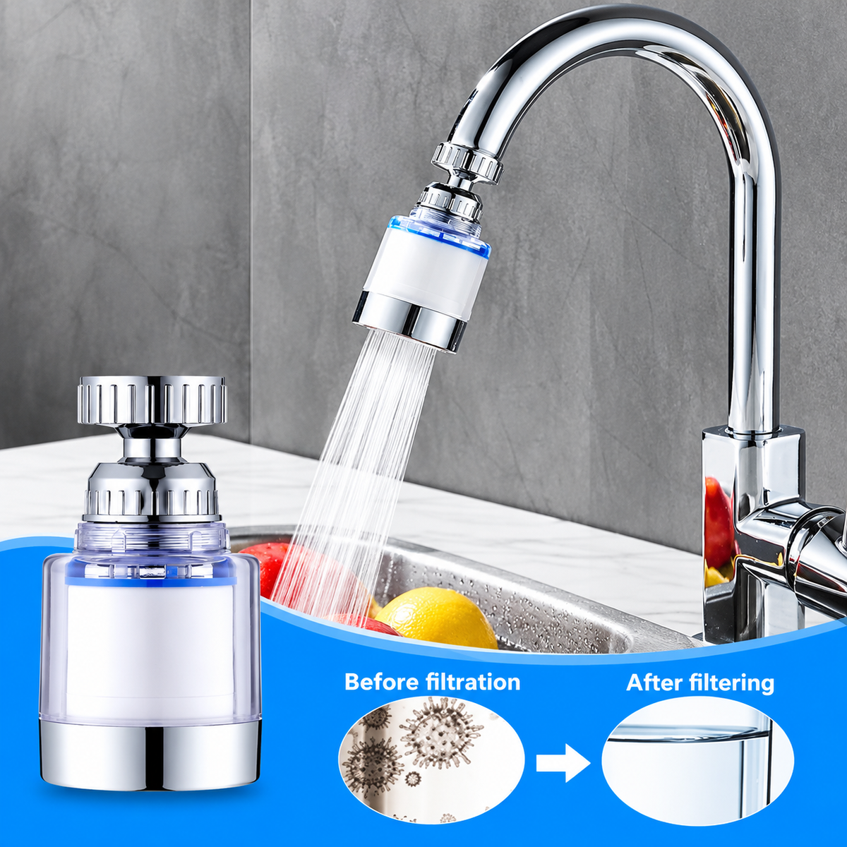 360° Rotating Faucet Water Filter Aerator
