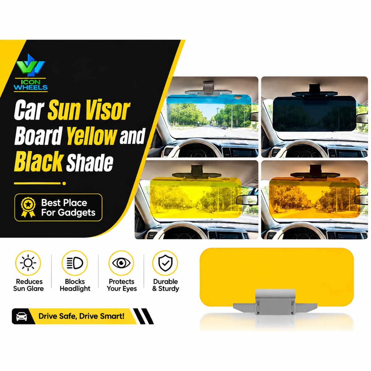 Car Sun Visor - Anti-Glare Shield