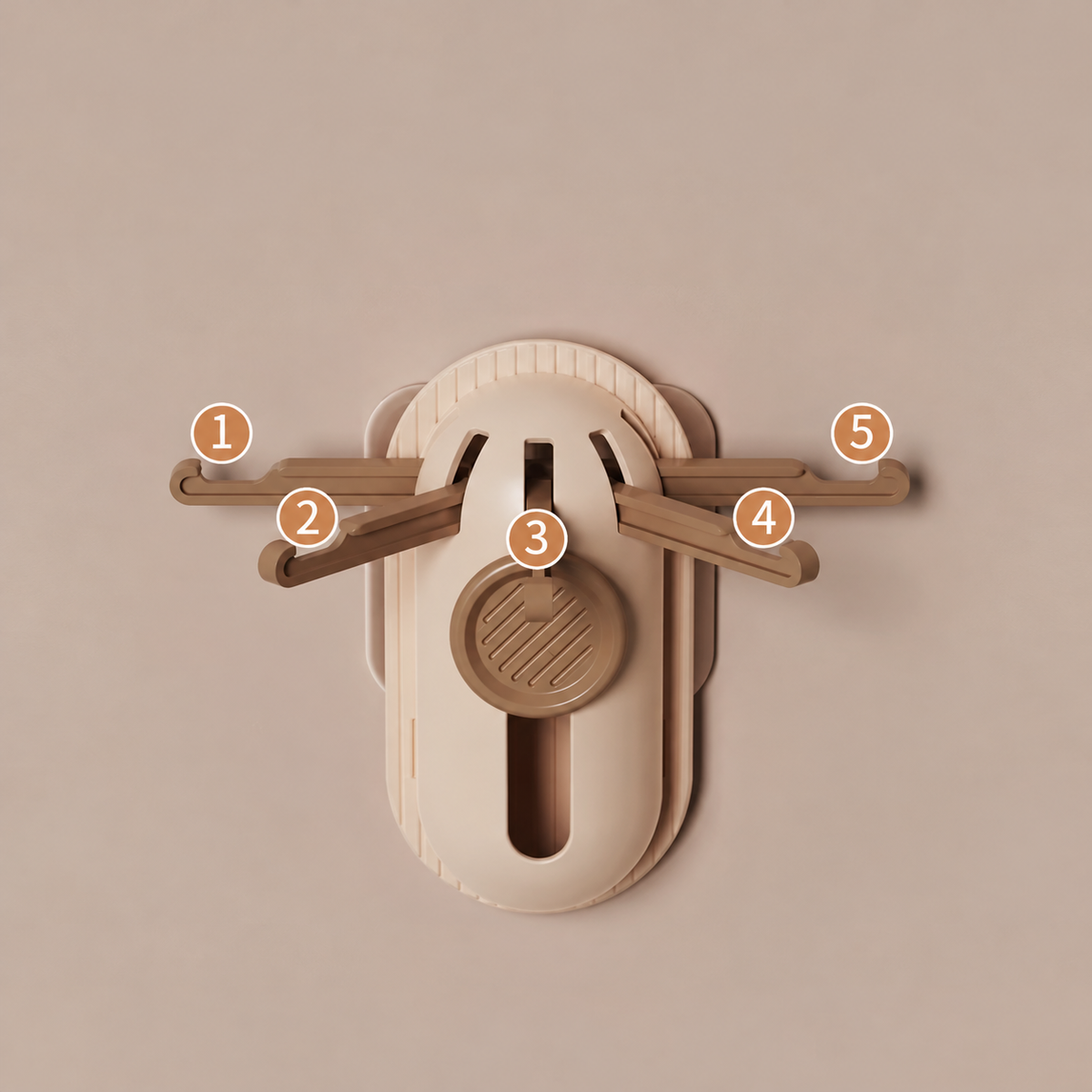 360° Rotating Wall-Mounted Multi-Purpose Hook Organizer