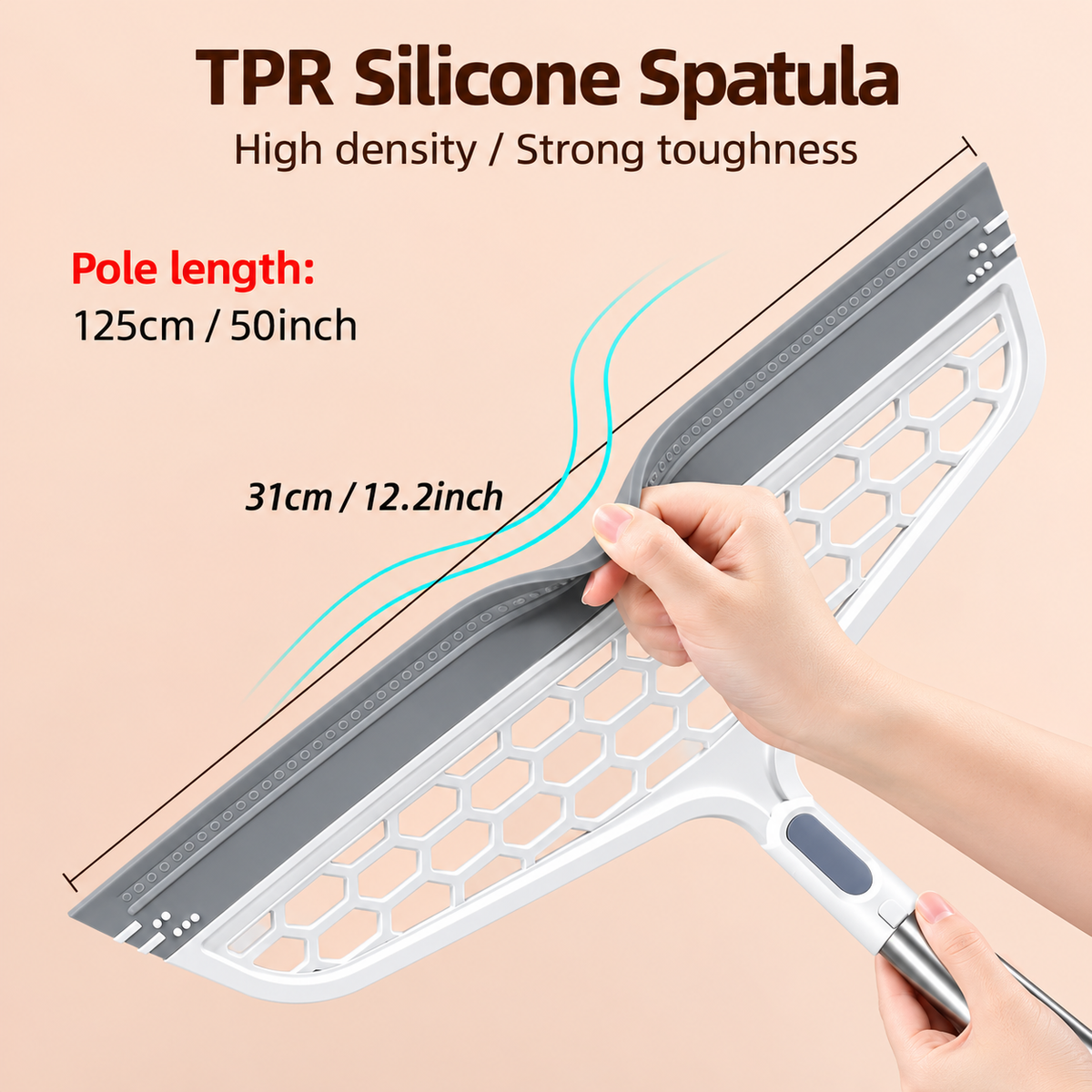 Multifunctional Silicone Floor Squeegee – 180° Rotatable