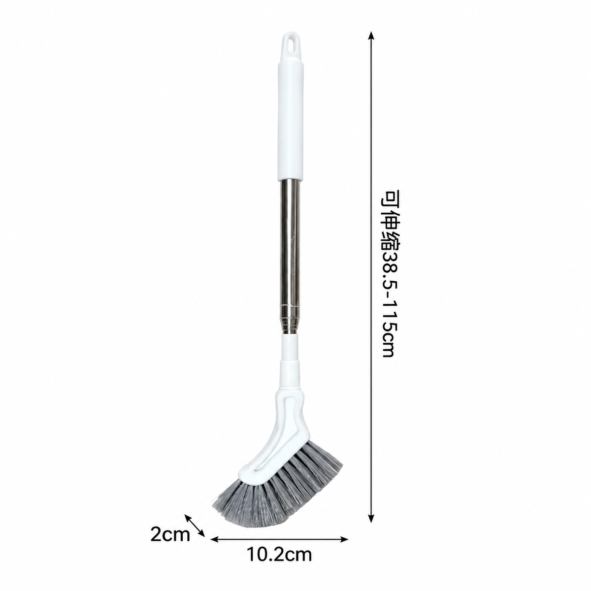 Extendable L-Shaped Crevice Cleaning Brush