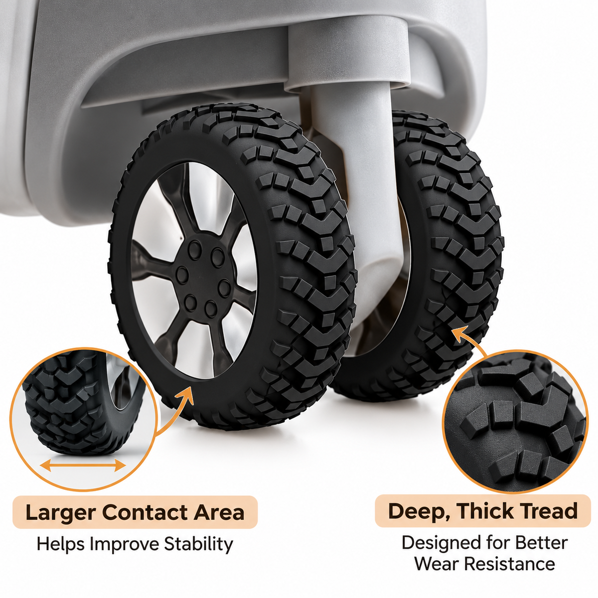 Silicone Suitcase Wheel Covers – Anti-Scratch Travel Protectors