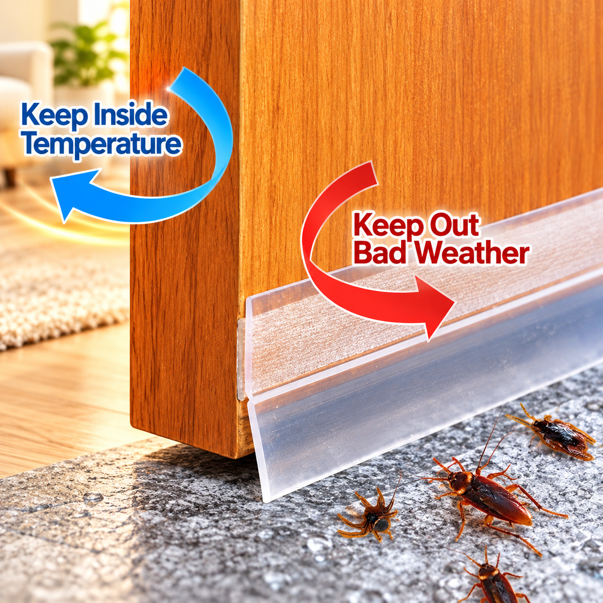 Transparent Silicone Door Bottom Seal Strip