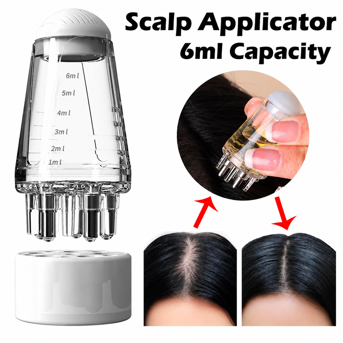 Multifunctional Scalp Applicator Comb – 6ml