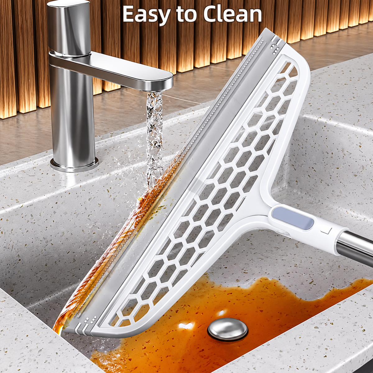 Multifunctional Silicone Floor Squeegee – 180° Rotatable