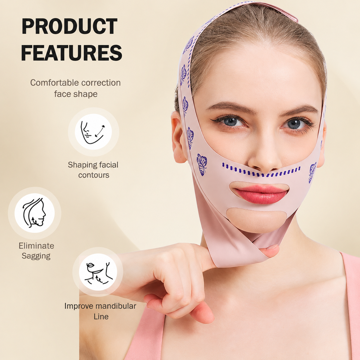 Face Lifting Strap – Facial Contouring & Jawline Shaping Beauty Mask