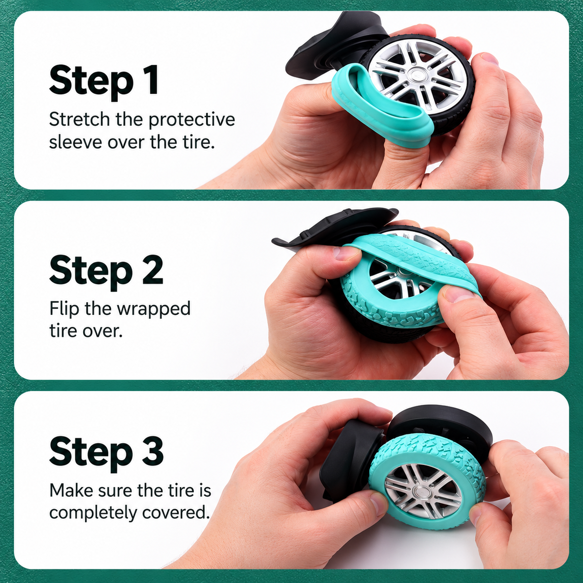 Silicone Suitcase Wheel Covers – Anti-Scratch Travel Protectors
