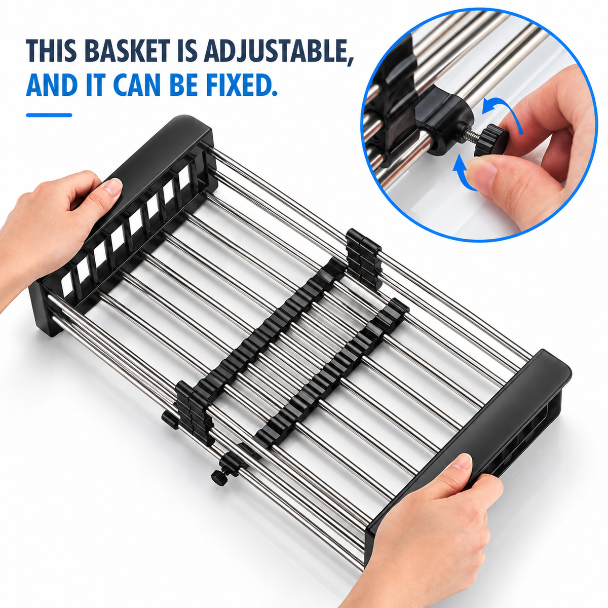 Adjustable Sink Drain Rack