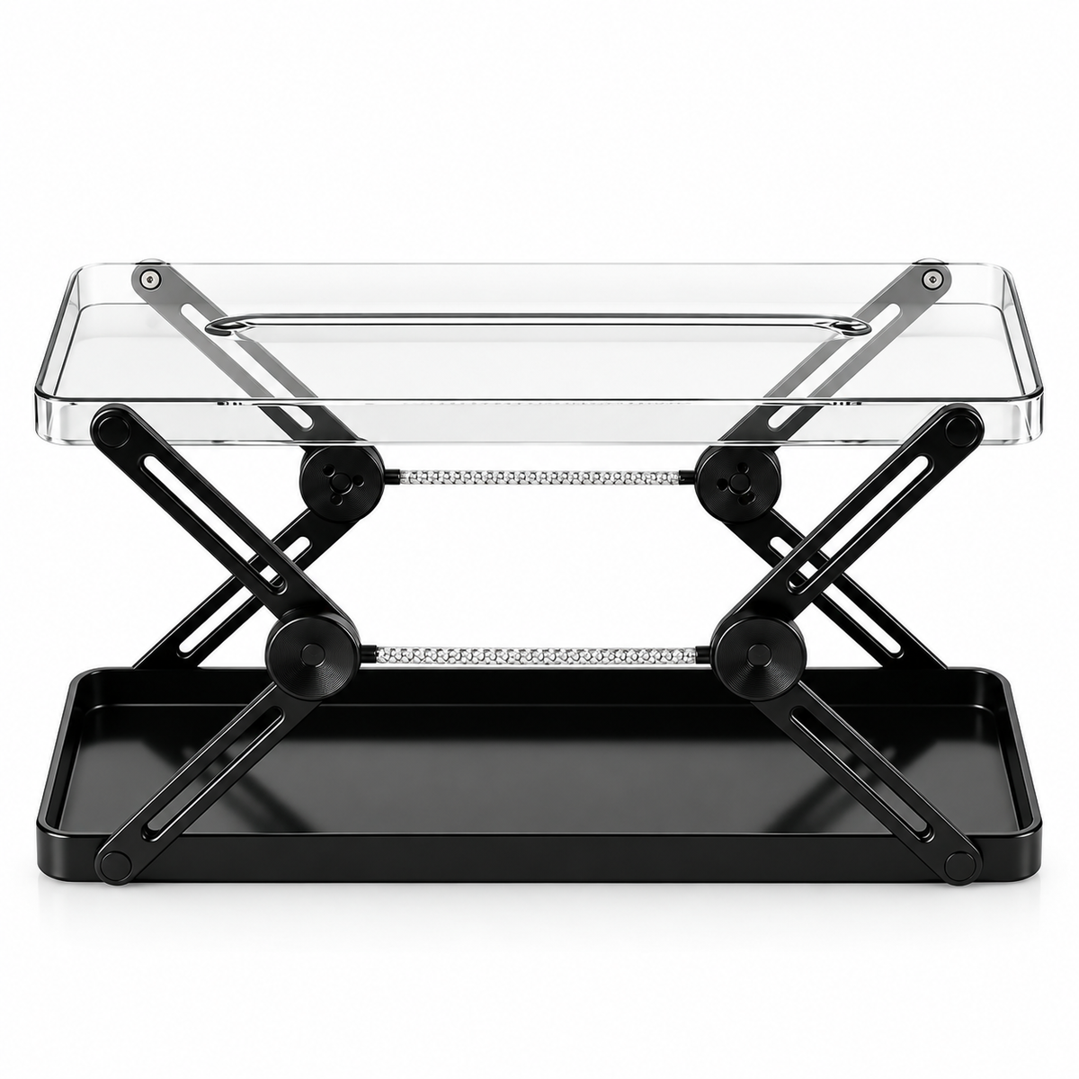 Adjustable Tissue Box Holder with Spring Lift