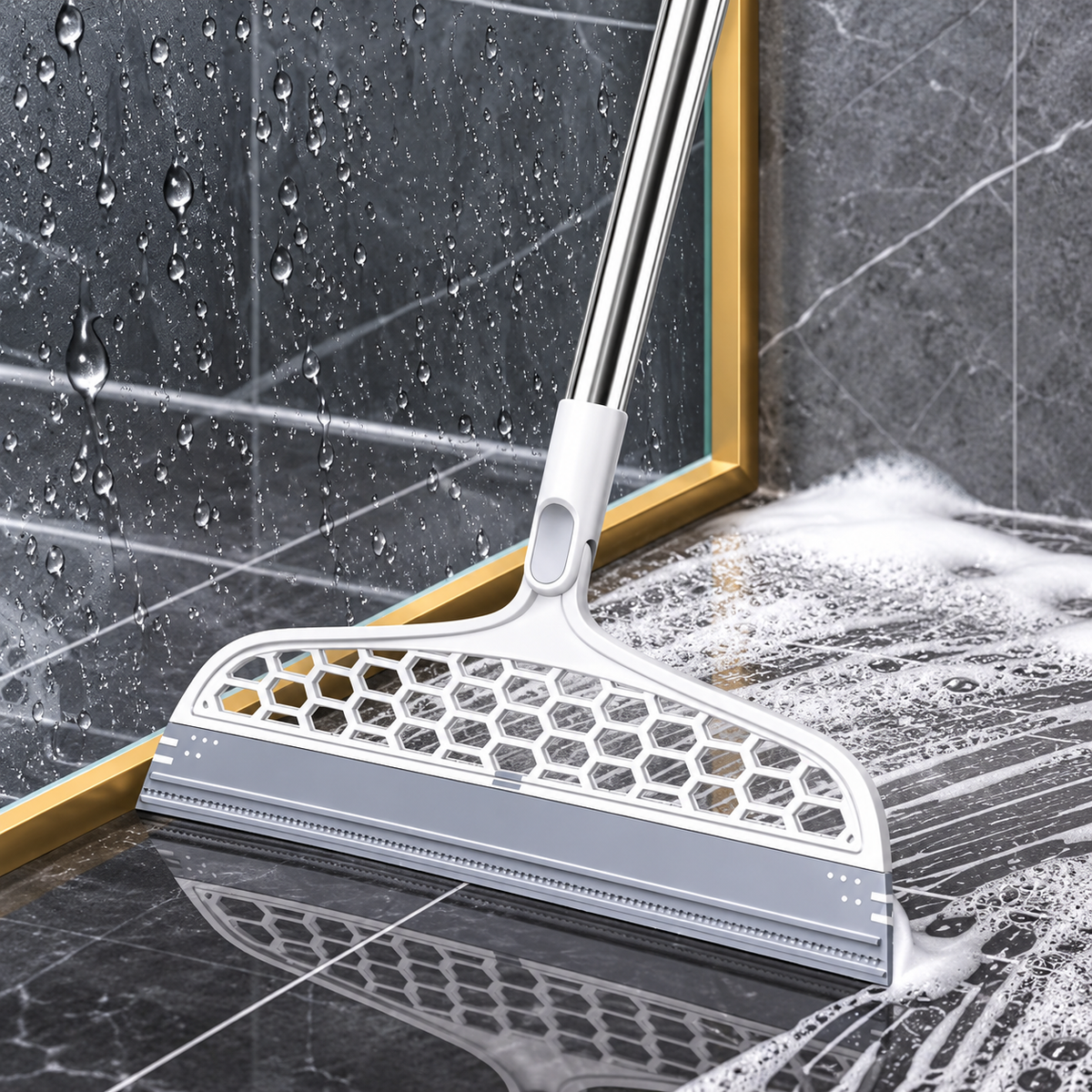 Multifunctional Silicone Floor Squeegee – 180° Rotatable