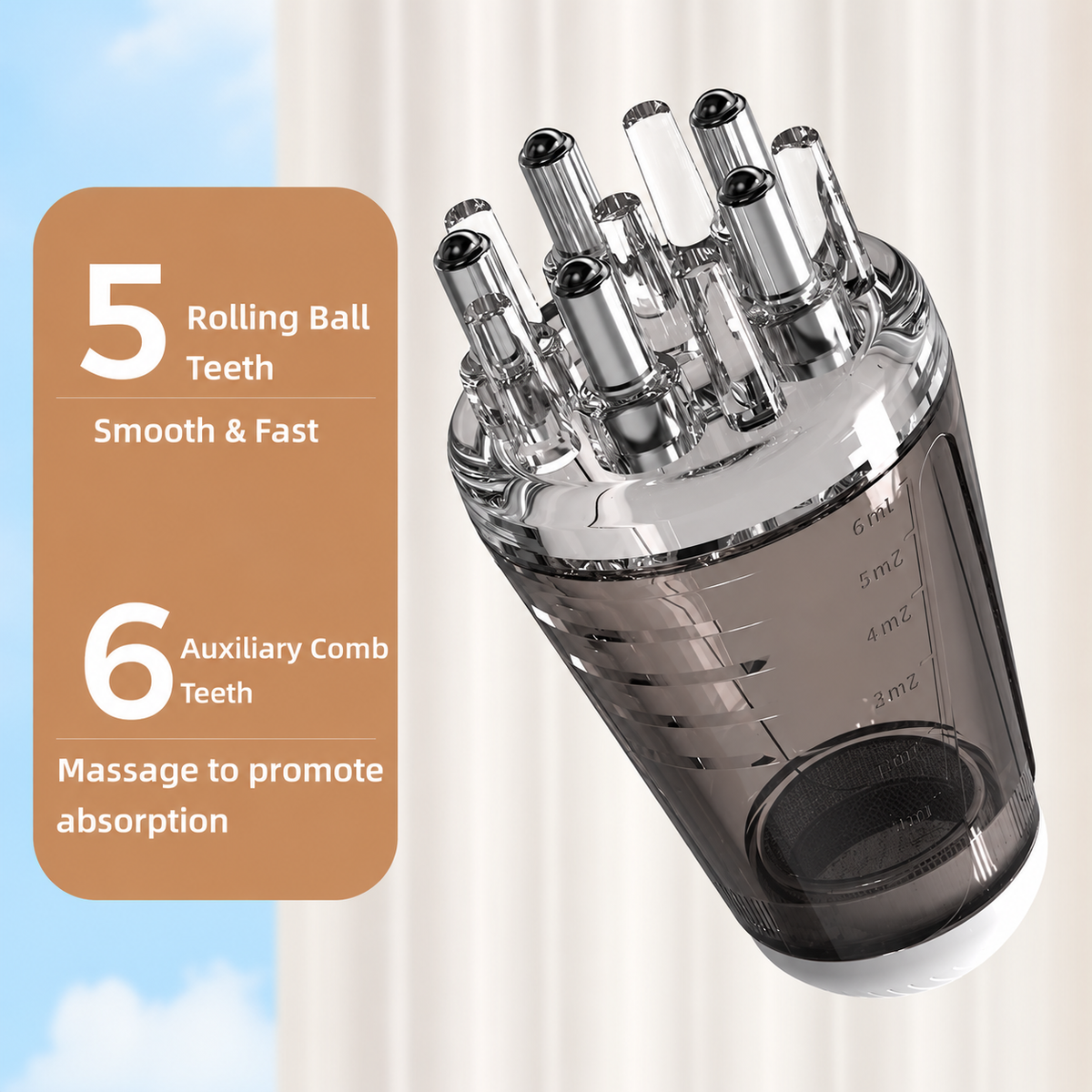 Multifunctional Scalp Applicator Comb – 6ml