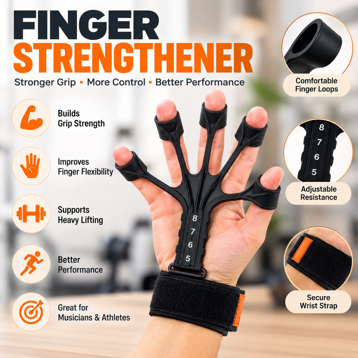 Adjustable Finger & Grip Strengthener