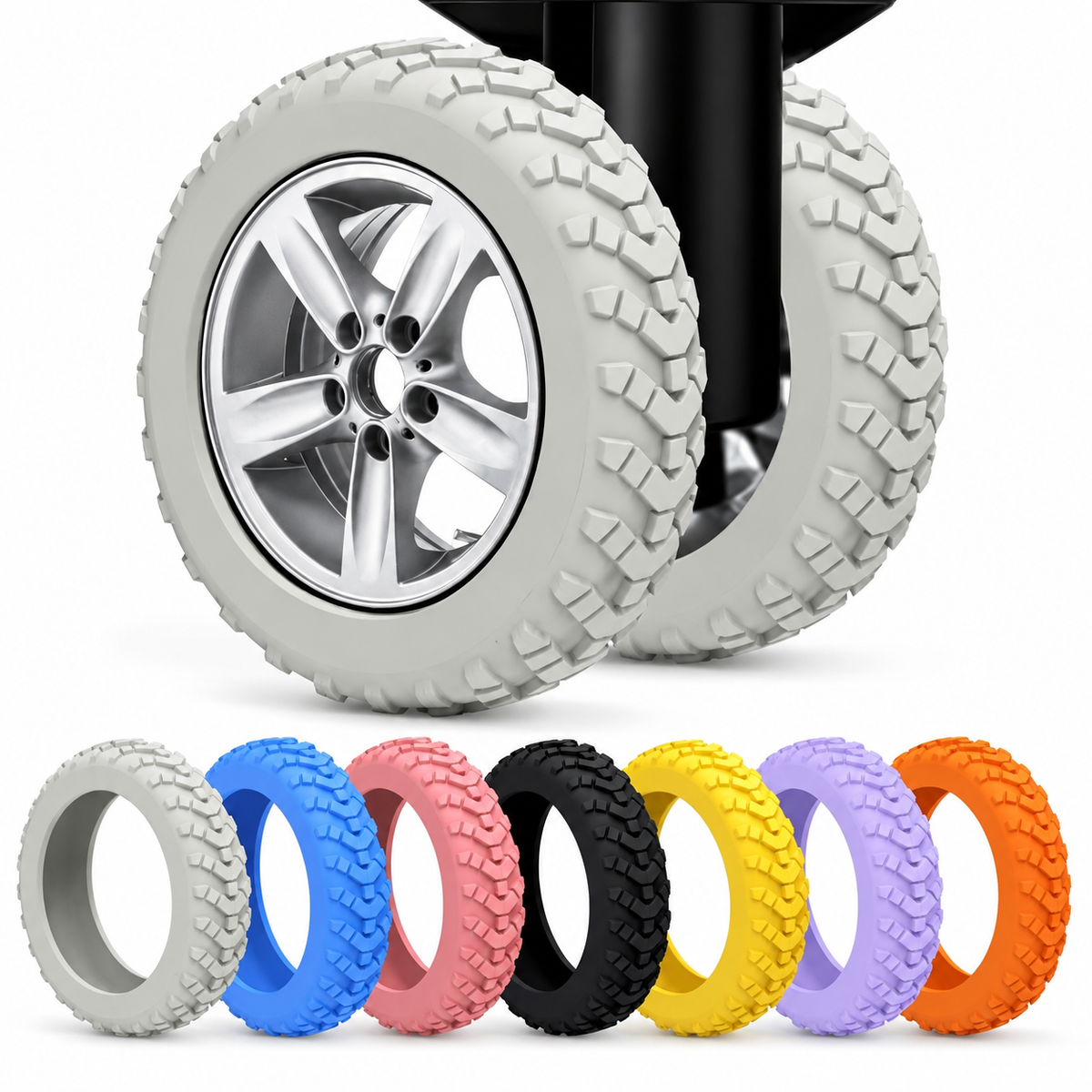 Silicone Suitcase Wheel Covers – Anti-Scratch Travel Protectors