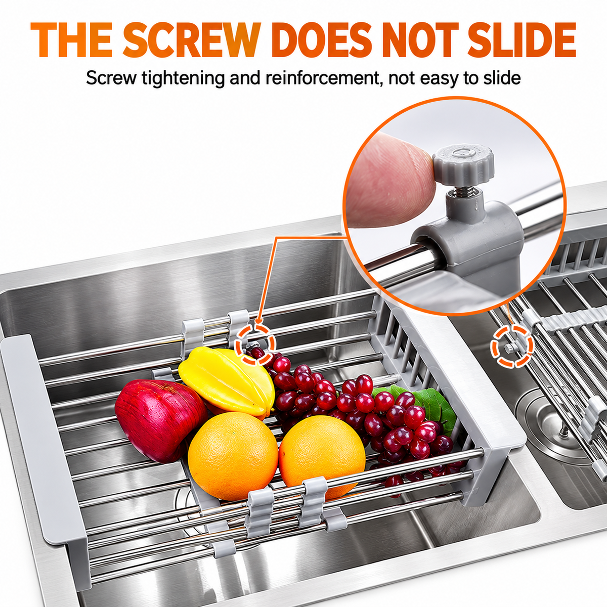 Adjustable Sink Drain Rack