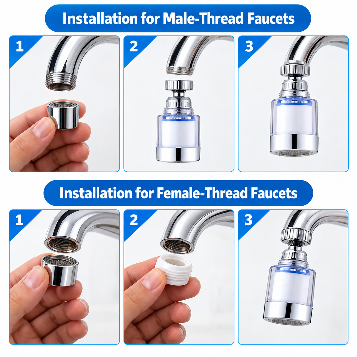 360° Rotating Faucet Water Filter Aerator