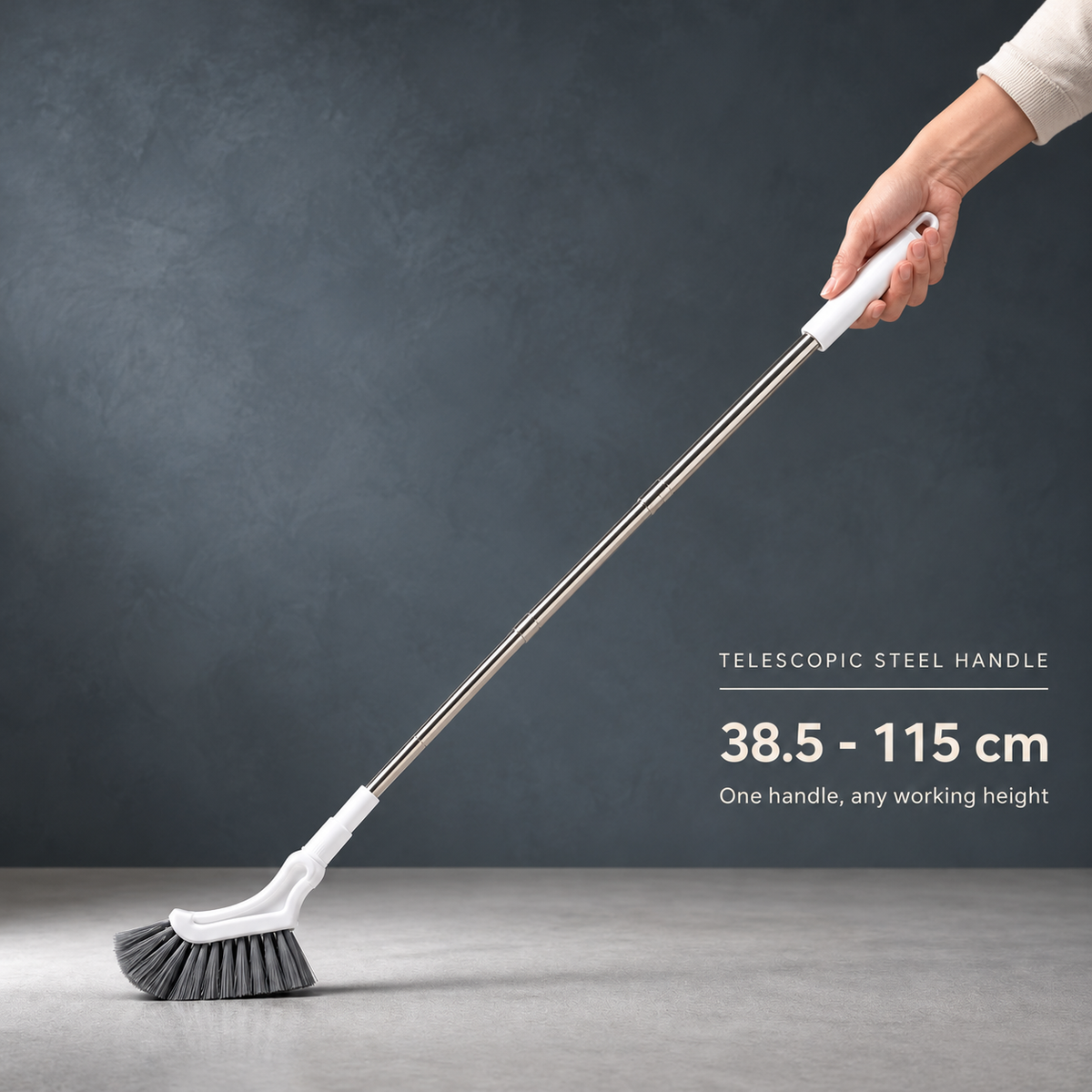 Extendable L-Shaped Crevice Cleaning Brush