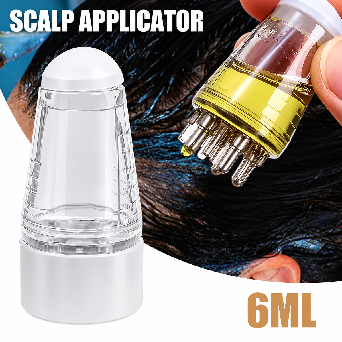 Multifunctional Scalp Applicator Comb – 6ml