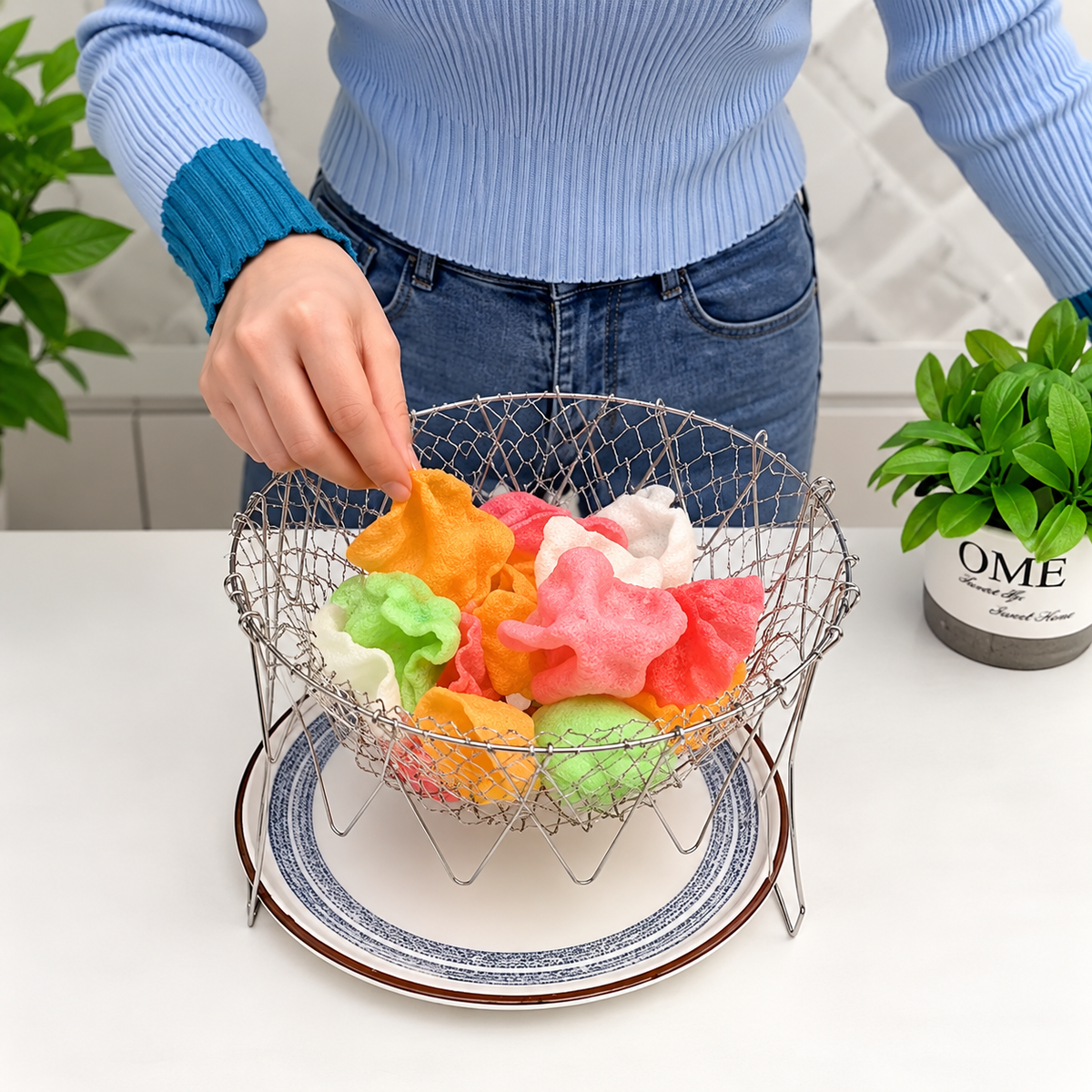 Multifunctional 12 in 1 Folding Frying Chef Basket