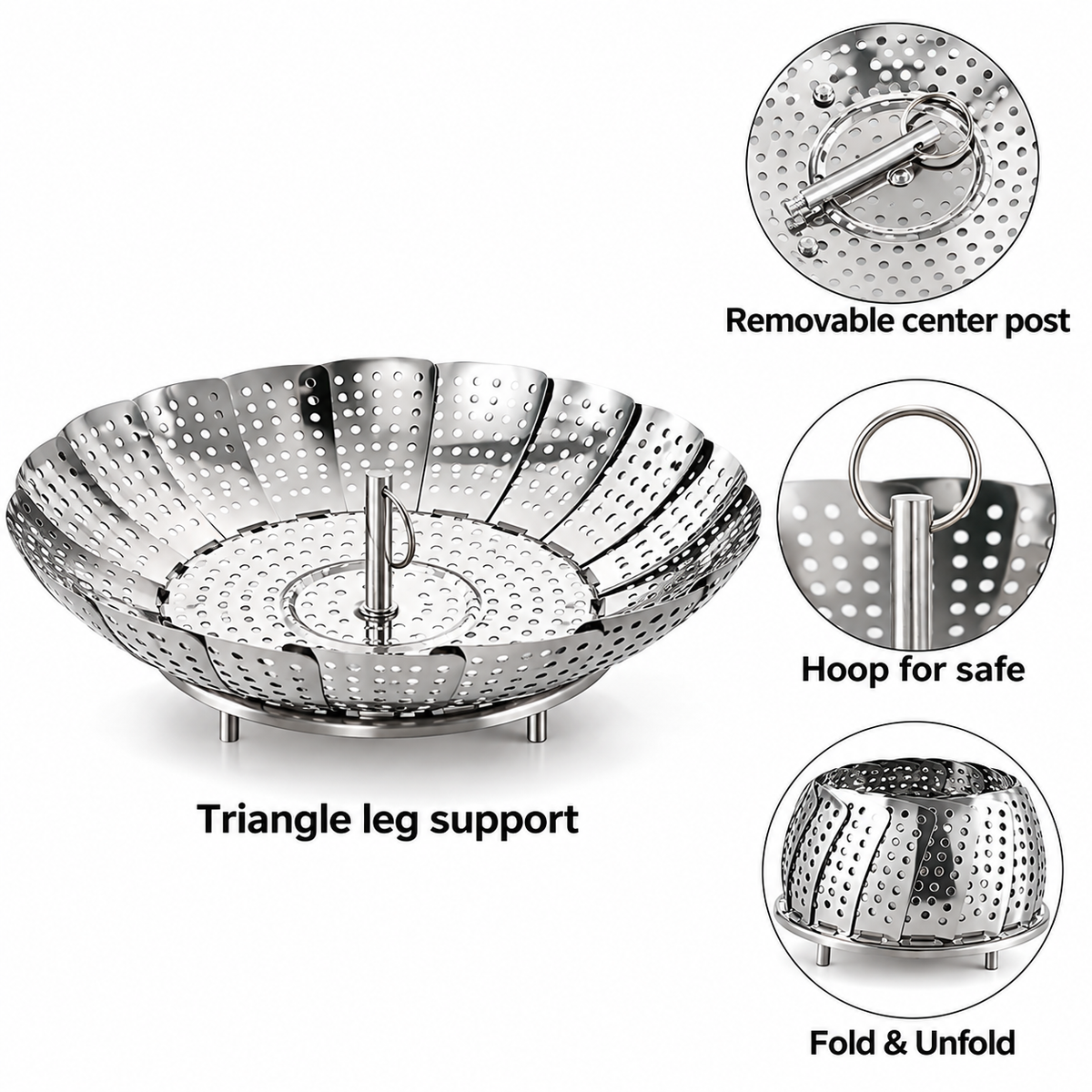 Multifunctional Stainless Steel Steamer