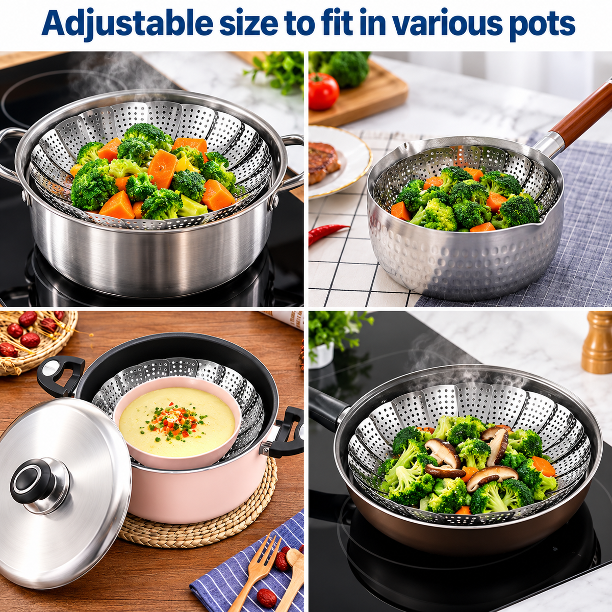 Multifunctional Stainless Steel Steamer
