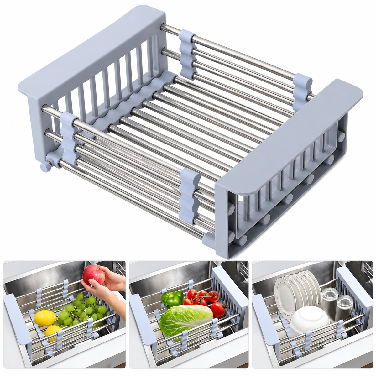 Adjustable Sink Drain Rack