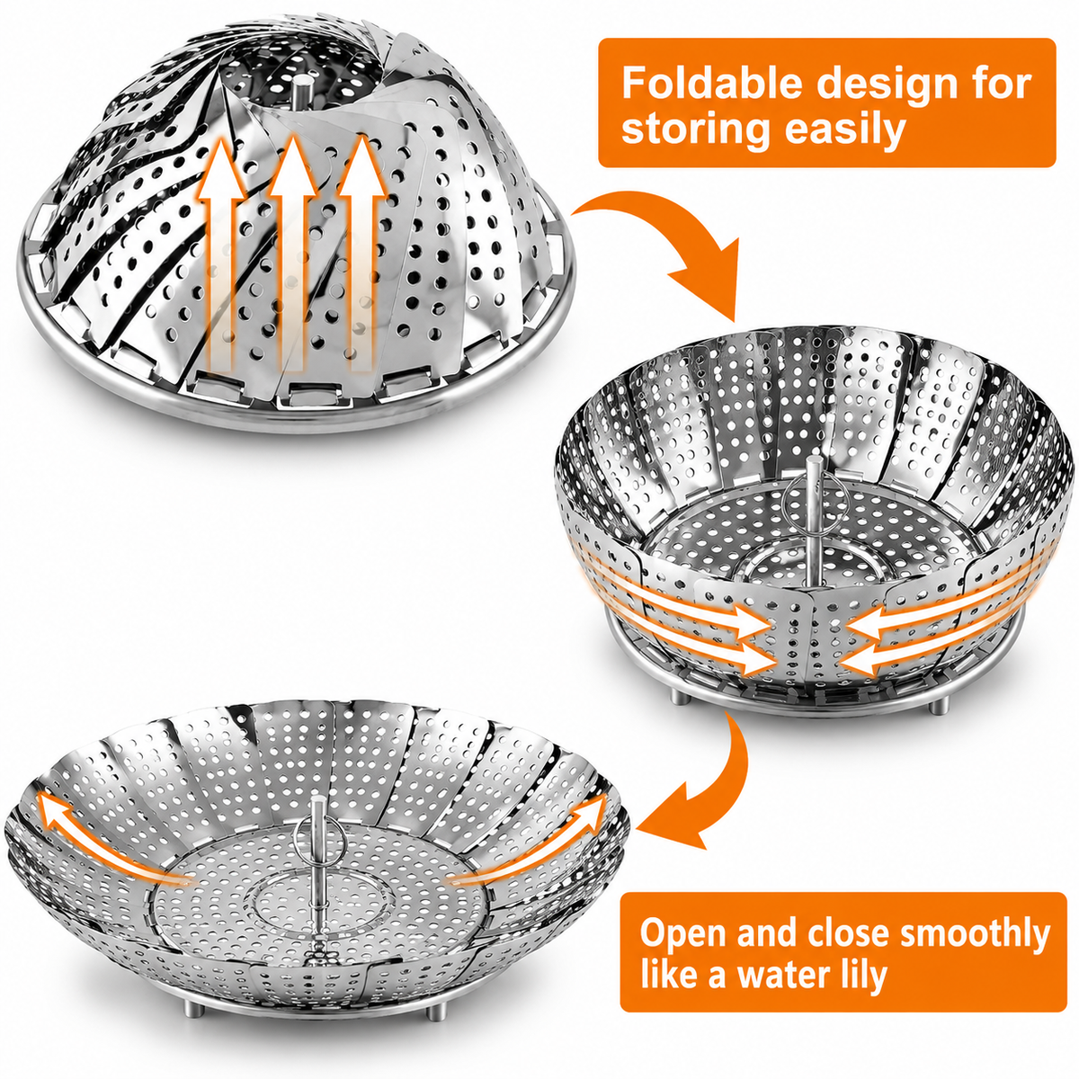 Multifunctional Stainless Steel Steamer