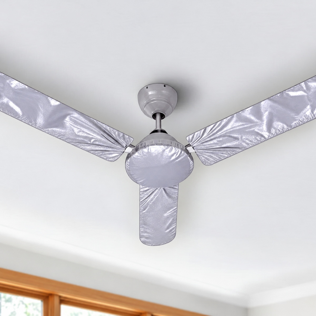 Silver Ceiling Fan Dust Cover