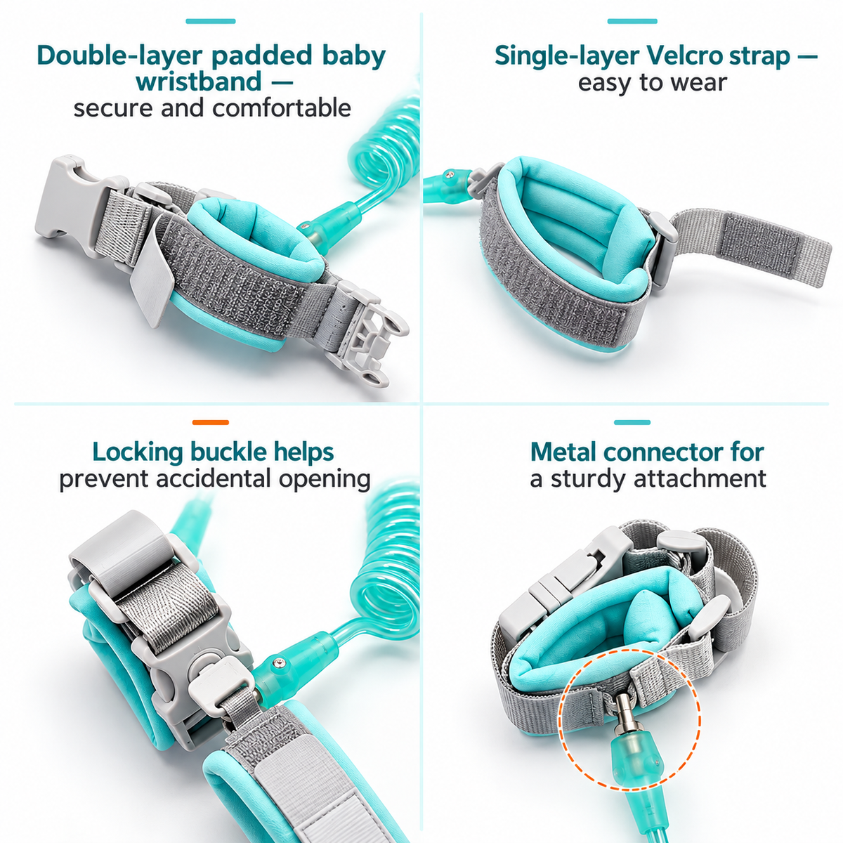 Kids Safety Anti-Lost Wrist Leash – Adjustable Child Safety Strap