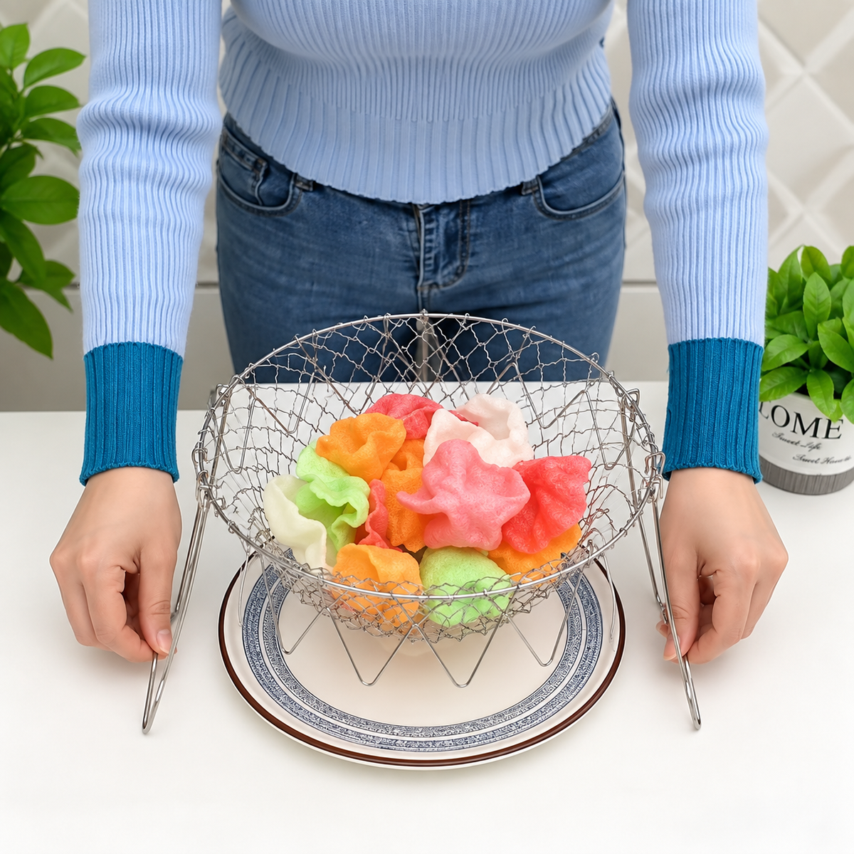 Multifunctional 12 in 1 Folding Frying Chef Basket
