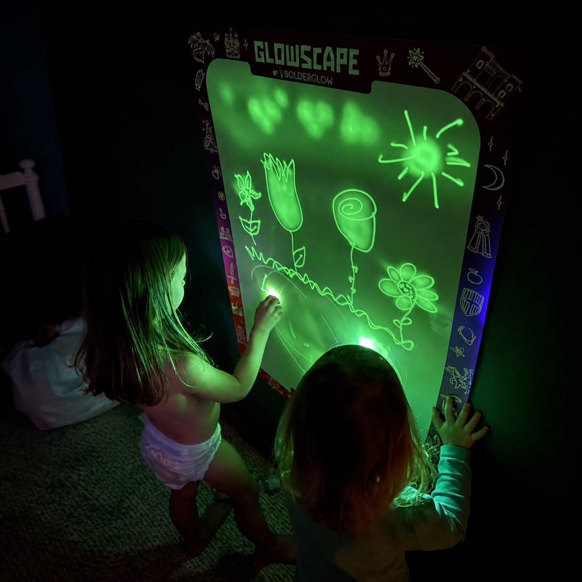 GlowScape Reusable Glow-in-the-Dark Drawing Board