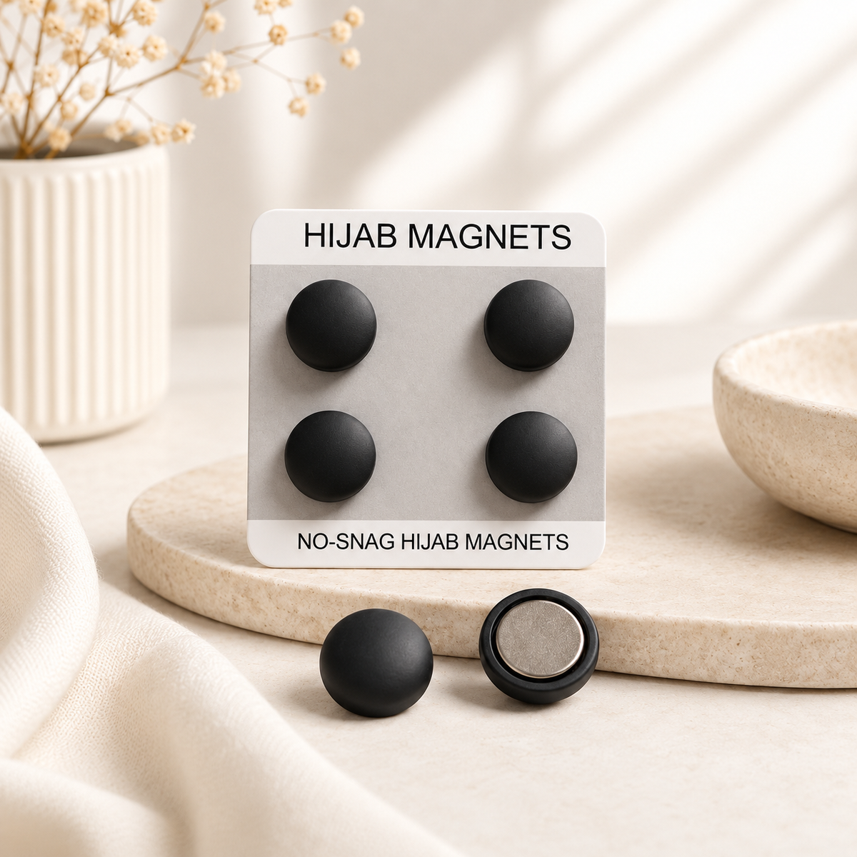 No-Snag Hijab Magnets – Secure & Stylish Scarf Fasteners