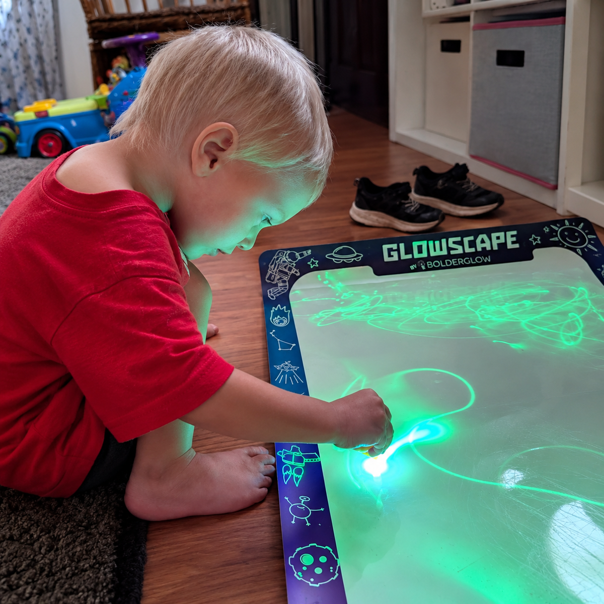 GlowScape Reusable Glow-in-the-Dark Drawing Board