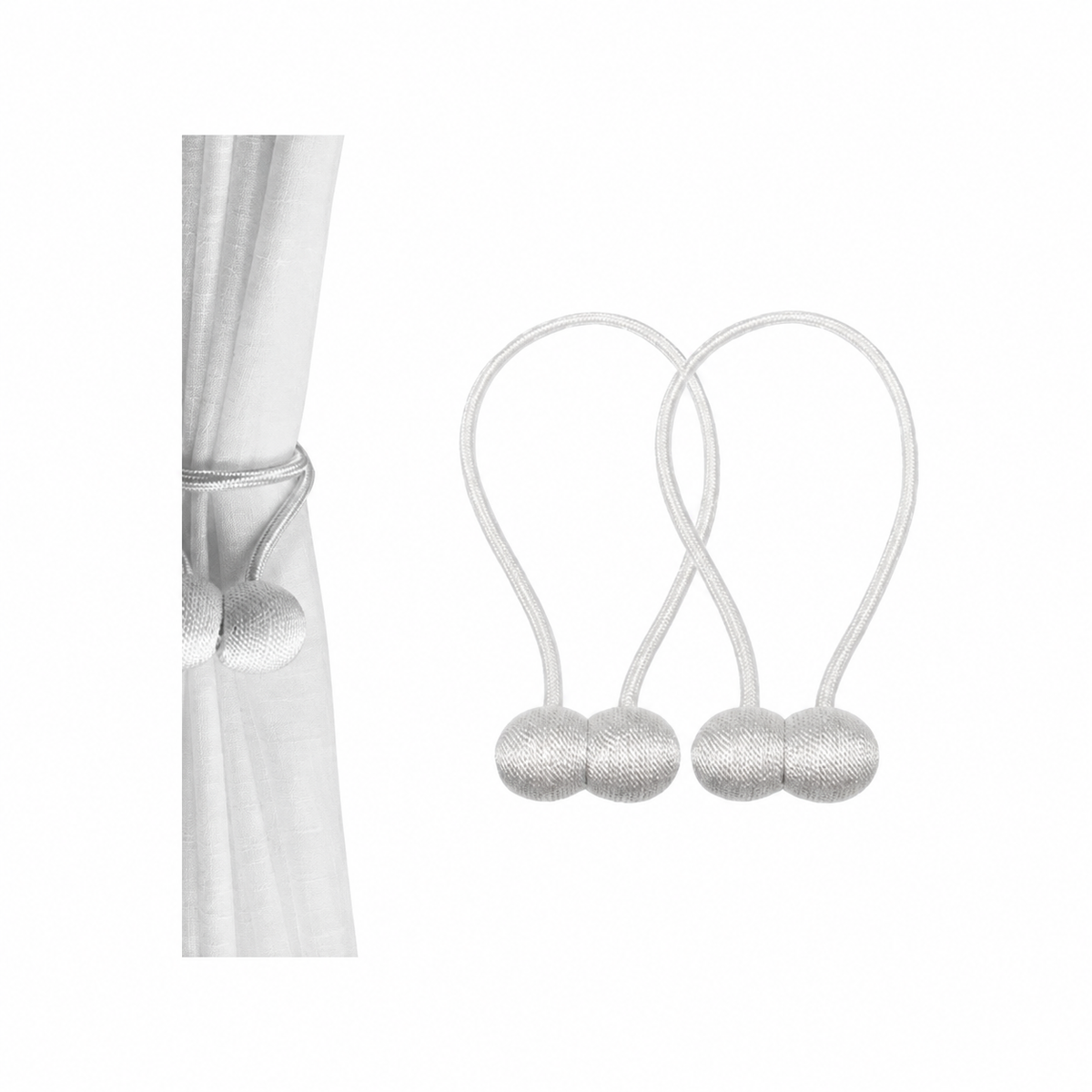 Magnetic Curtain Tiebacks – Elegant Rope Curtain Holdbacks