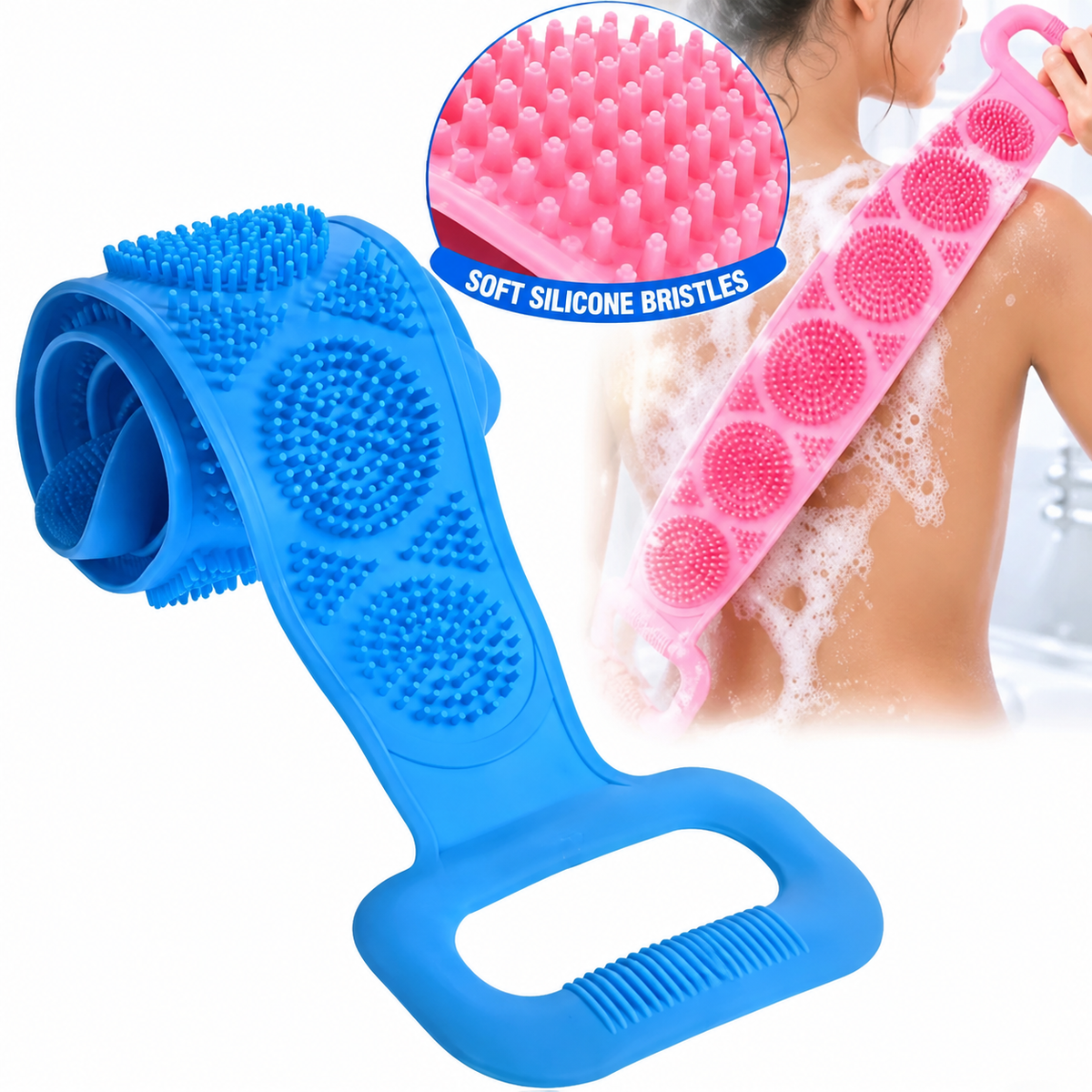 Silicone Back Scrubber – Deep Clean Body Brush