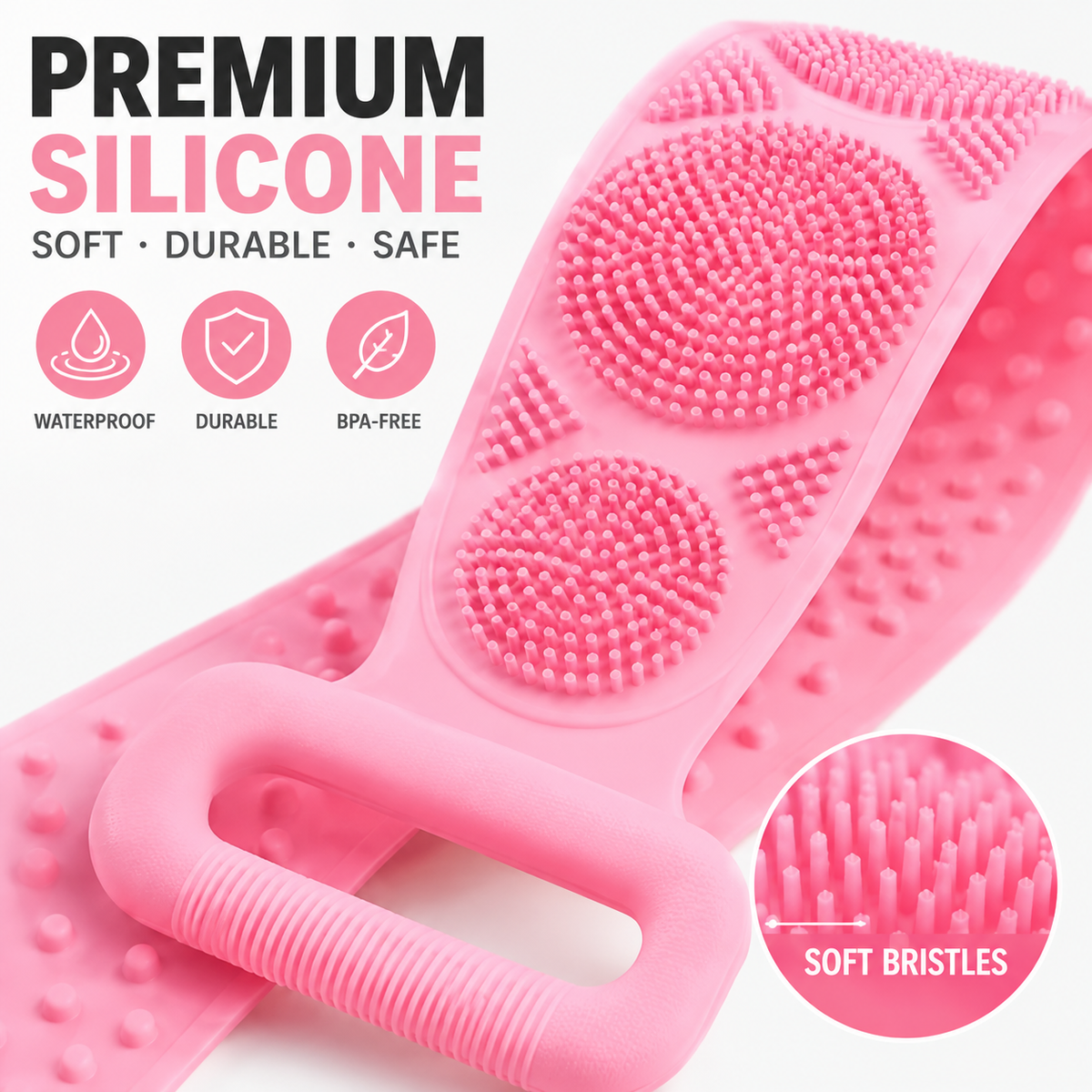 Silicone Back Scrubber – Deep Clean Body Brush