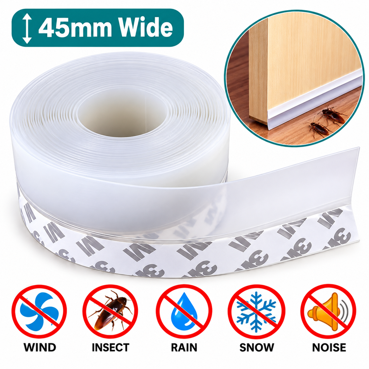 Transparent Silicone Door Bottom Seal Strip
