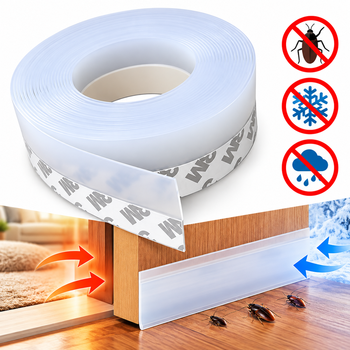 Transparent Silicone Door Bottom Seal Strip