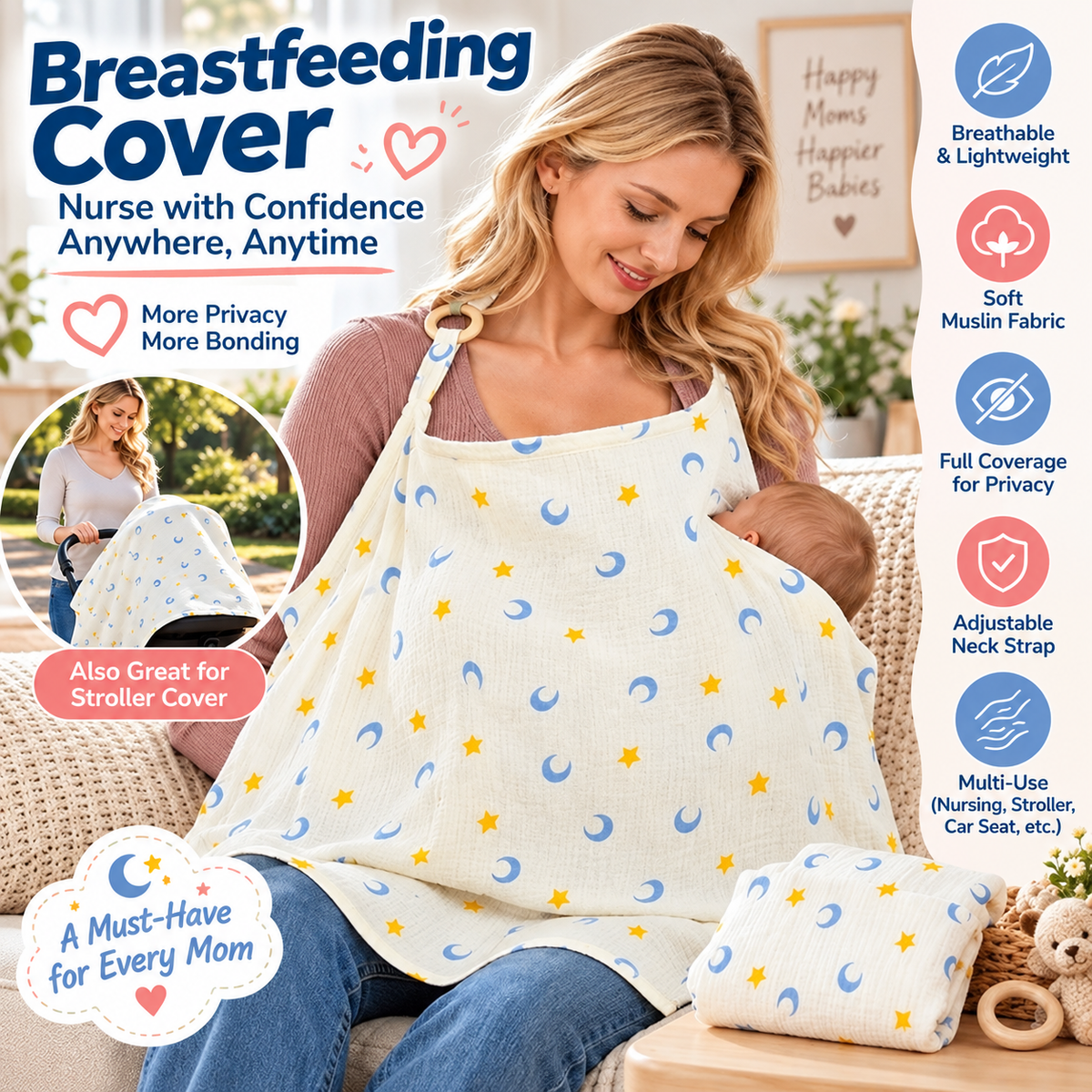 Baby Nursing Cover – Soft & Breathable