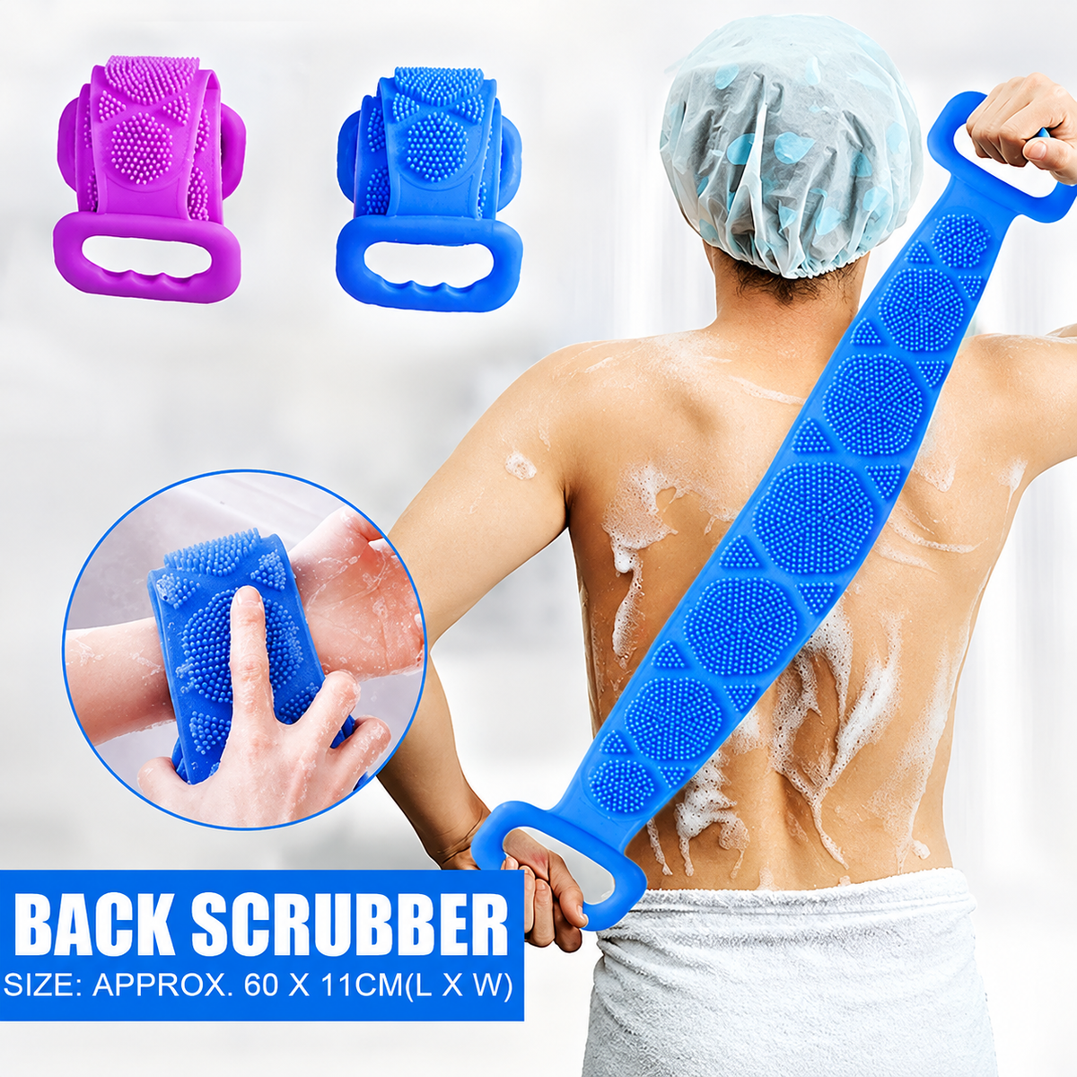 Silicone Back Scrubber – Deep Clean Body Brush