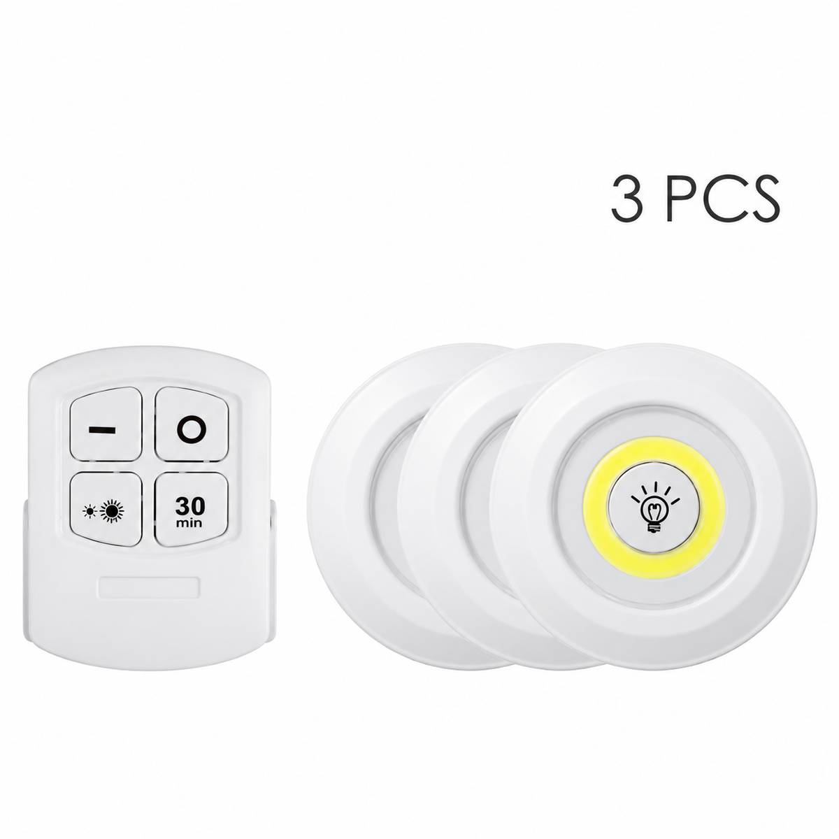 Wireless LED Puck Lights with Remote