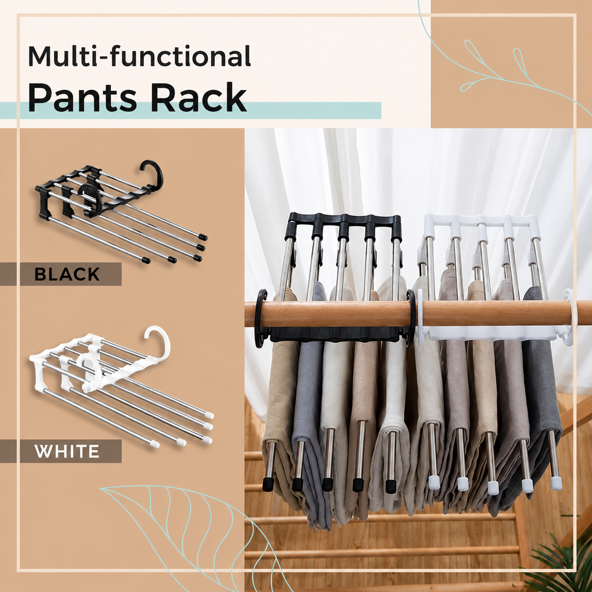 Multi-Functional Clothes Rack for Maximum Space Saving