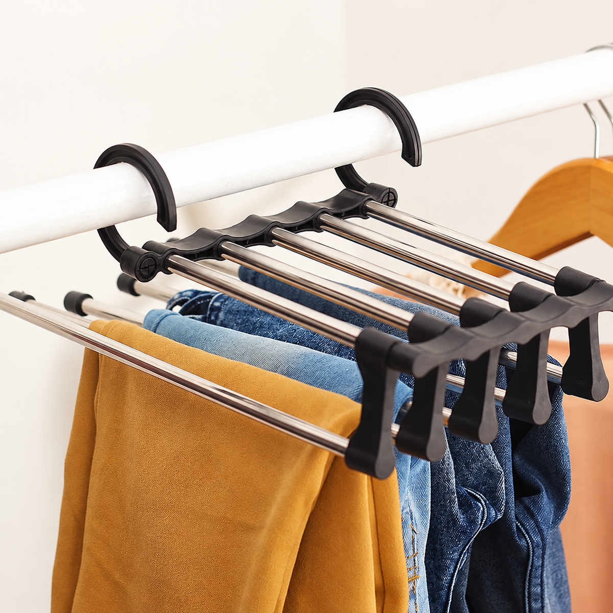 Multi-Functional Clothes Rack for Maximum Space Saving