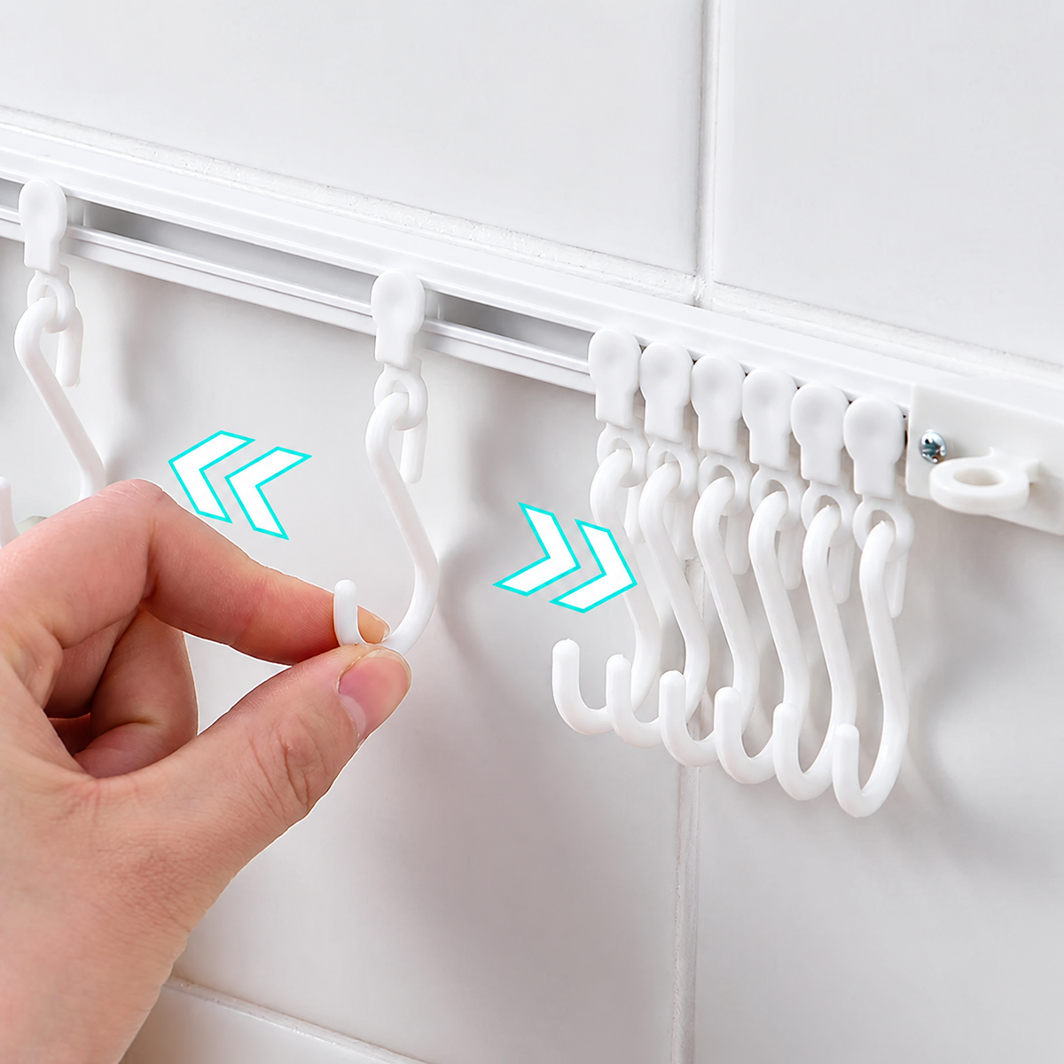 Adjustable Wall Mounted Hat & Clothes Hanger Rack – Space Saving Storage Organiser