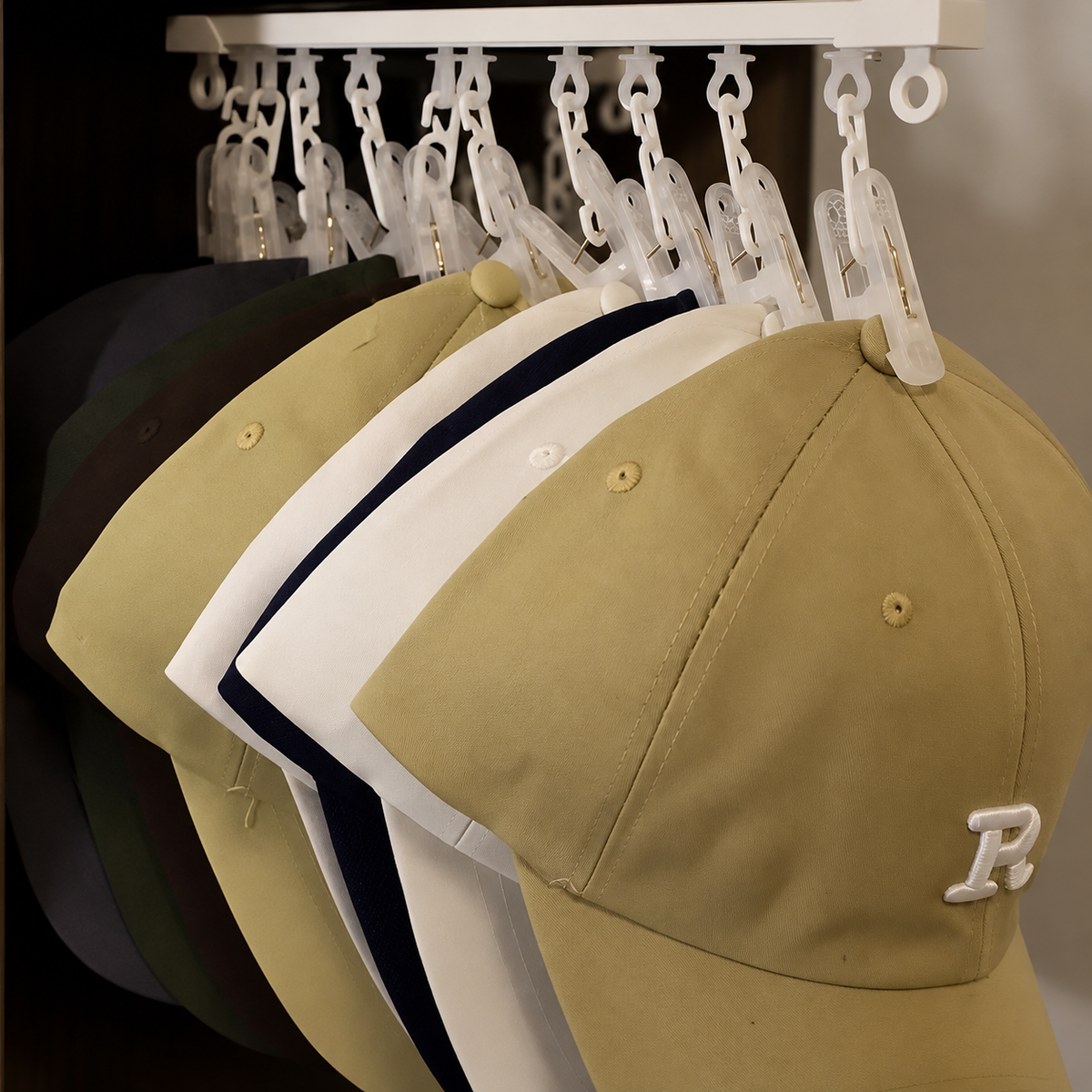 Adjustable Wall Mounted Hat & Clothes Hanger Rack – Space Saving Storage Organiser
