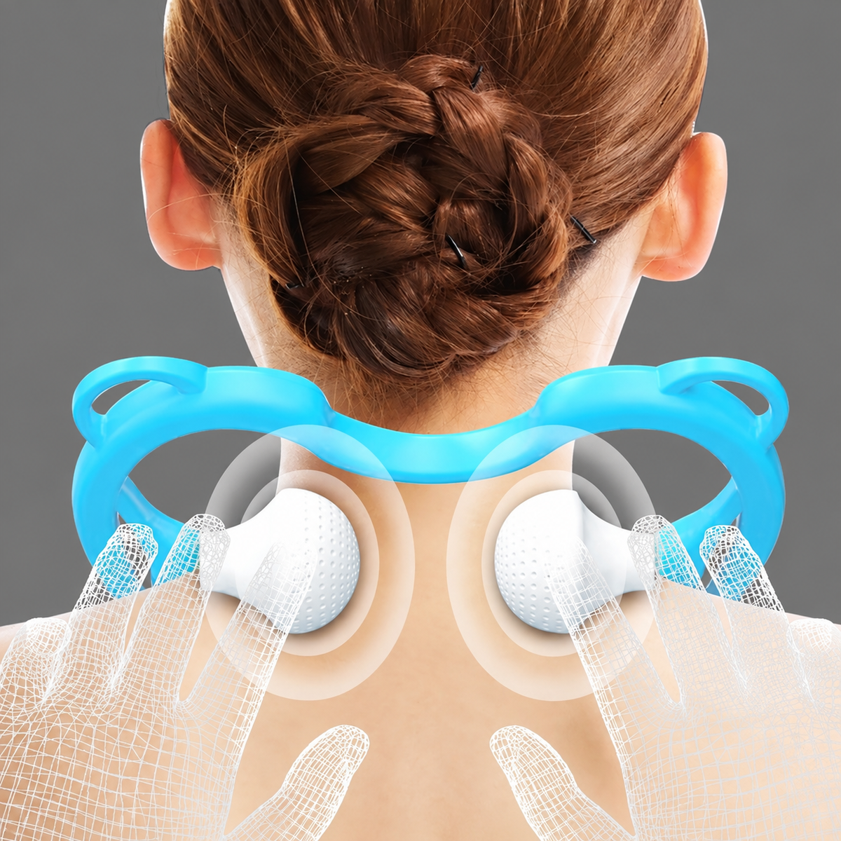 360° Neck Massager – Manual Muscle Relaxation & Tension Relief Tool